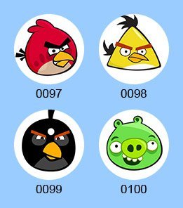 Значки "Angry Birds"