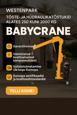 BabyCrane 1000kg – Hüdrauliline mobiilne tõstuk