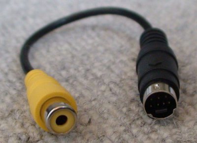 Kaabel S-Video 7-pin / RCA Video 0,15m